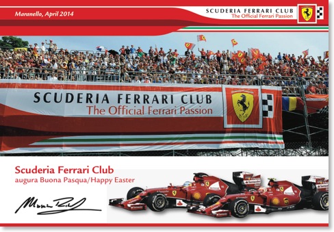 SCUDERIA FERRARI CLUB augura Buona Pasqua 2014